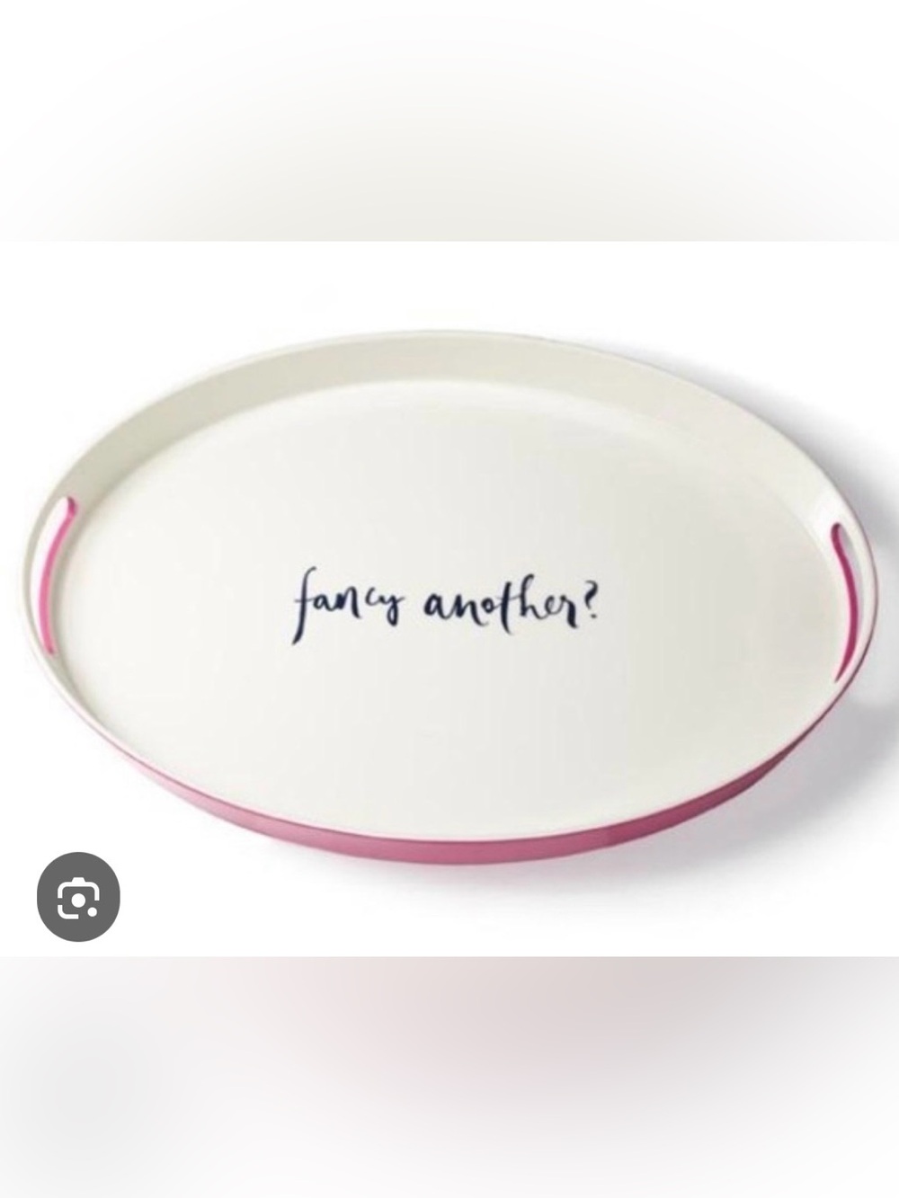 Kate Spade New York “Fancy Another?” melamine tray.